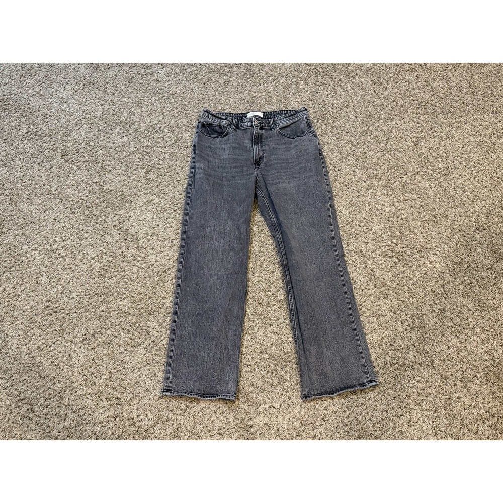 Abercrombie & Fitch Black The Wide Leg High Rise Jeans Women's 31/12R